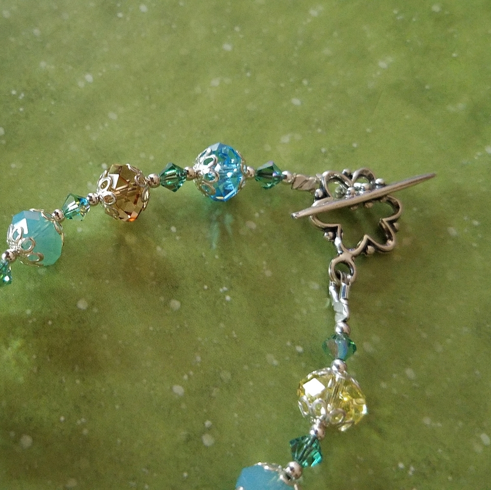 Sterling Silver Austrian Crystal Bracelet - Picture 10 of 11